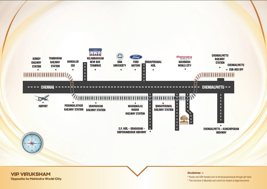 VIP Viruksham Regional Connectivity — Chennai to Chengalpattu Corridor Map